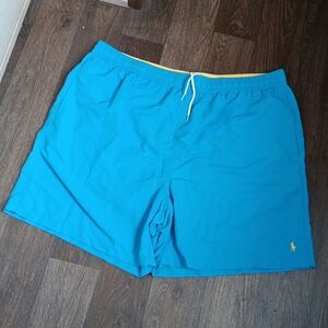 Ralph Lauren Blue and Yellow Swim Trunks Quick-Dry Size 3XB Semi New